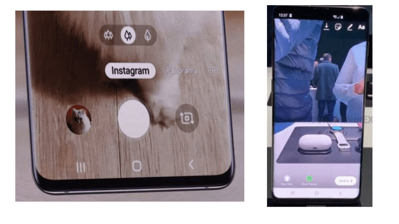 Android 12 features Instagram camera mode