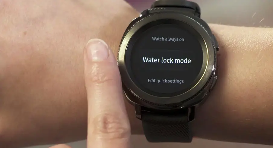 what is water lock on samsung watch